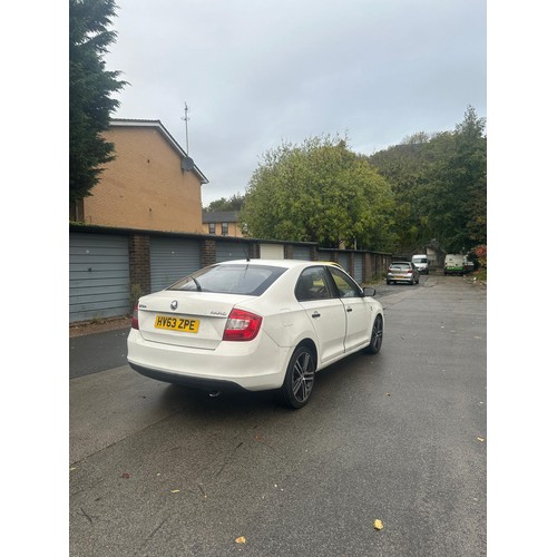 2551 - Skoda Rapid E TDI 2013 5 door hatchback HV63 ZPE 1598cc Diesel -MOT 24.10.24 *** Note Category S Ins... 