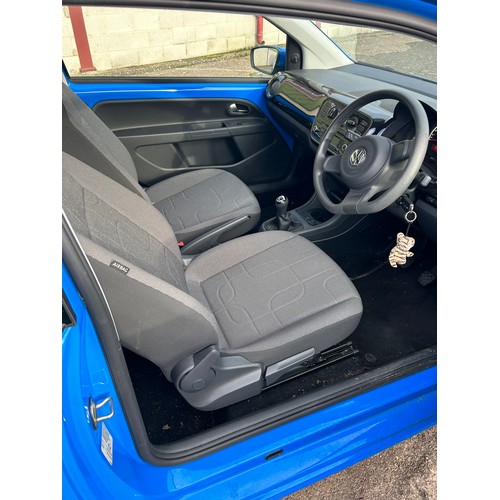 2553 - VW UP 1.0l three door hatchback, petrol, Reg No FL64 UMR , first registered 2014, 4119 recorded mile... 