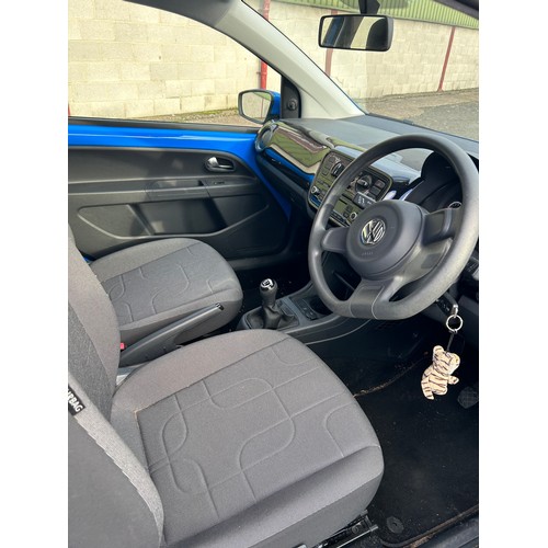 2553 - VW UP 1.0l three door hatchback, petrol, Reg No FL64 UMR , first registered 2014, 4119 recorded mile... 