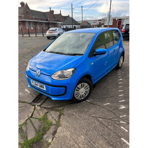 2553 - VW UP 1.0l three door hatchback, petrol, Reg No FL64 UMR , first registered 2014, 4119 recorded mile... 