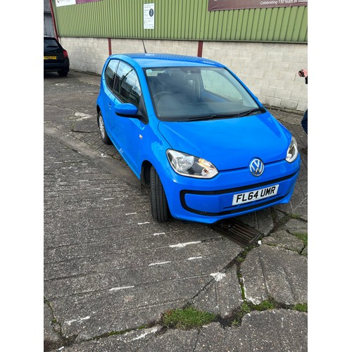 2553 - VW UP 1.0l three door hatchback, petrol, Reg No FL64 UMR , first registered 2014, 4119 recorded mile... 