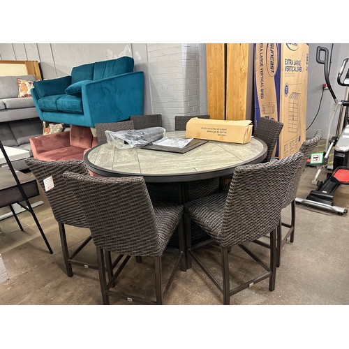 1472 - Mckenzy Nine Piece High Dining Fire Chat Set, original RRP £1761.66 + VAT (4190-34) * This lot is su... 