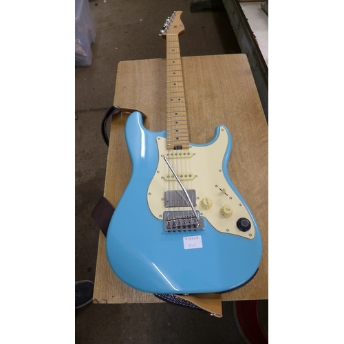 2143 - A Baby Blue GTRS electric guitar powered by Mooer - serial no. GTRS2109097737