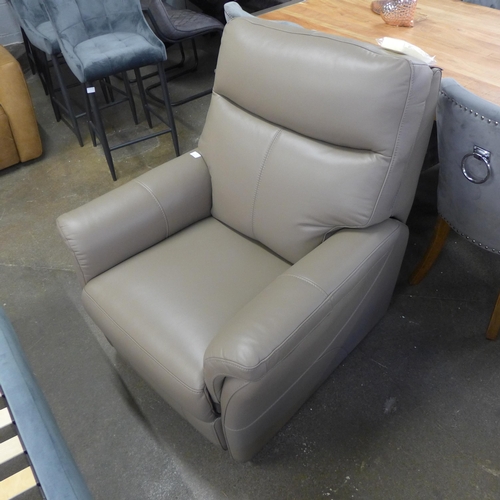 1364 - A Verona 'latte' leather armchair - RRP £979 * this lot is subject to VAT