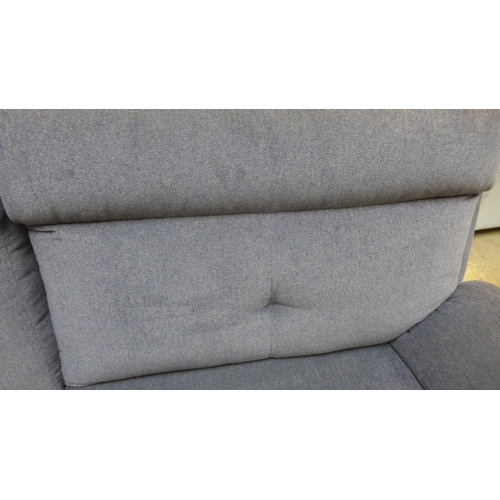 1368 - A midnight blue upholstered dual electric reclining sofa RRP £1799