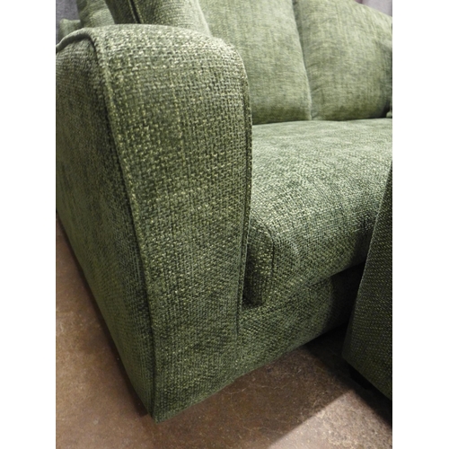 1416 - A Shada Hopsack green pair of two and three seater sofas RRP £1798