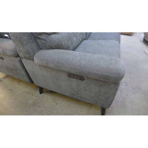 1504 - A Grace charcoal three seater power recliner * this lot is subject to VAT