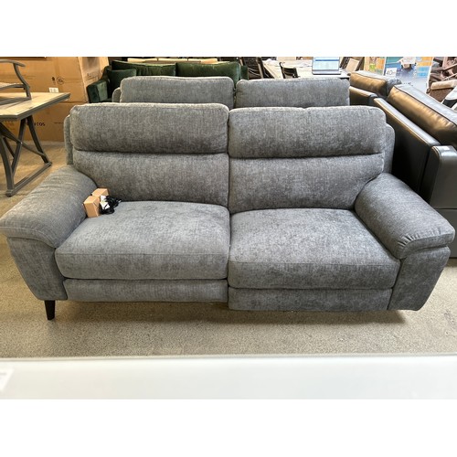 1505 - A Grace charcoal fabric 3 seater recliner sofa, original RRP £874.99 +VAT (4188-13) *This lot is sub... 