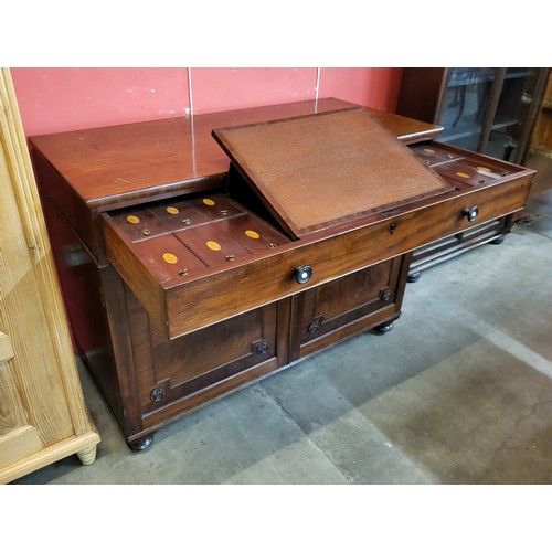145 - A George IV Gillows style fitted mahogany press cupboard. With non-transferable Standard Ivory Exemp... 