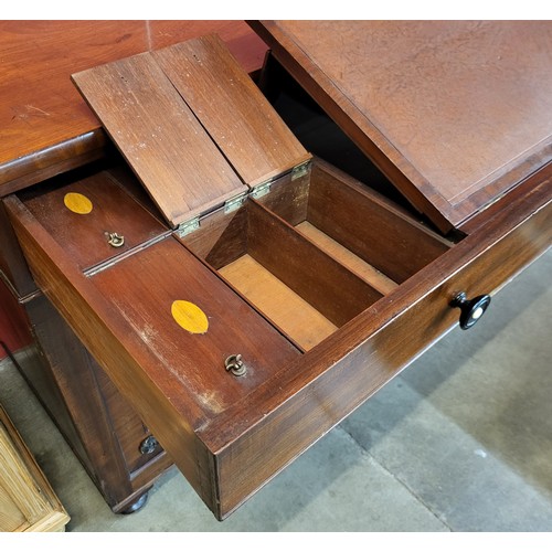 145 - A George IV Gillows style fitted mahogany press cupboard. With non-transferable Standard Ivory Exemp... 