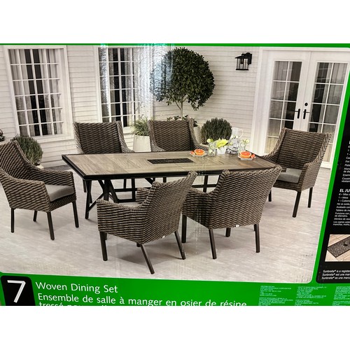 1535 - An Agio Portland 7 piece woven dining set, original RRP £1499.99 + VAT - boxed(4186-4) * This lot is... 