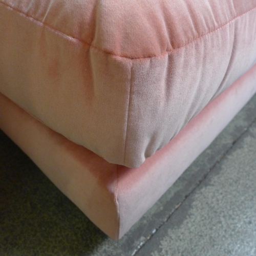 1553 - A coral pink upholstered footstool