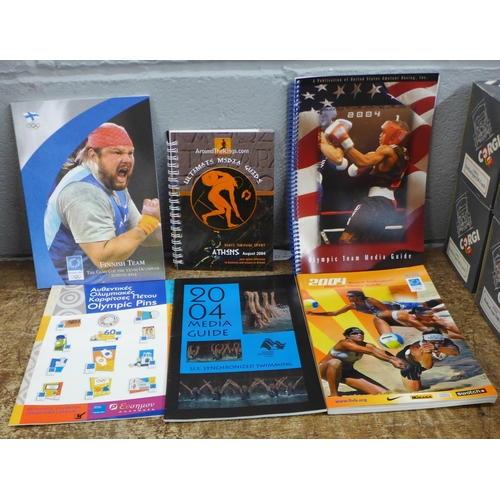 1080 - Olympics, Athens 2004, mixed selection of booklets, Media Information, Opening Programme, Australia ... 