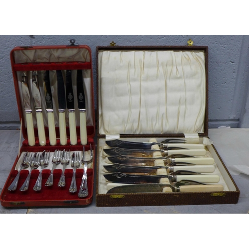 1101 - A box of mixed china and glass, cased flatware, etc. **PLEASE NOTE THIS LOT IS NOT ELIGIBLE FOR POST... 