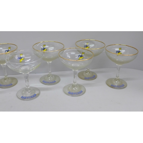 631 - A set of six Babycham glasses and two others **PLEASE NOTE THIS LOT IS NOT ELIGIBLE FOR POSTING AND ... 