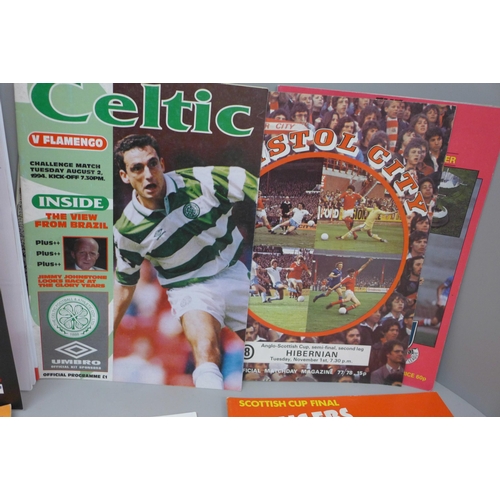637 - Football memorabilia; twenty programmes for Scotland domestic and representative matches, including ... 