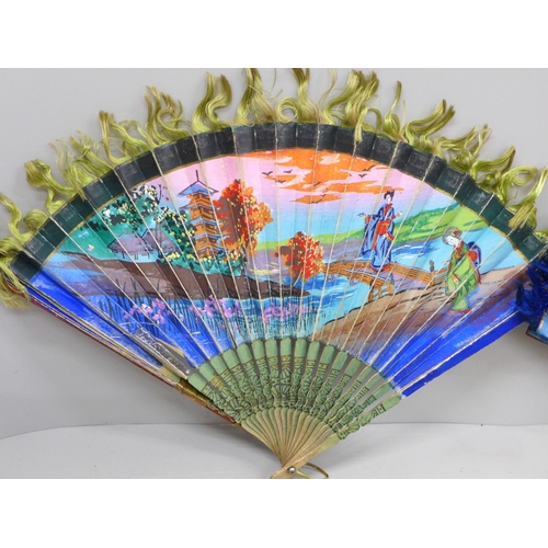 658 - A collection of fans including one dated 1911 Coronation of King George V and Queen Mary