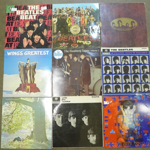 660 - Twelve The Beatles and solo LP records