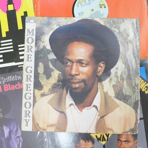 669 - Sixteen reggae LP records