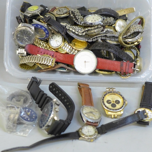 670 - A collection of wristwatches for parts, etc.