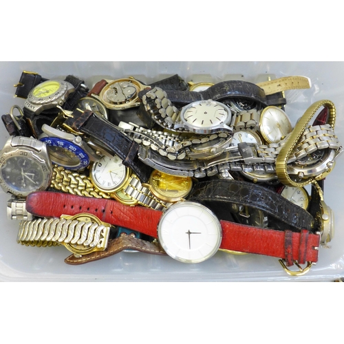 670 - A collection of wristwatches for parts, etc.