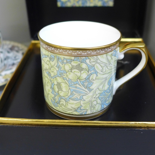 682 - A set of six Victoria and Albert Museum William Morris Collection bone china tea cups and saucers, b... 