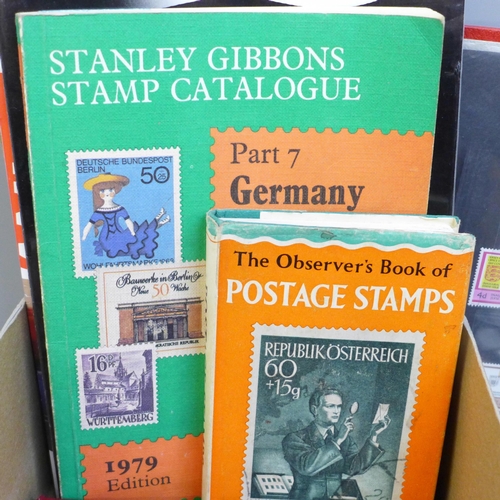 688 - Stamps; a box of stamps, covers, presentation packs, etc.