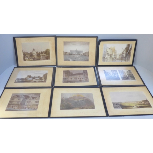 694 - A collection of twenty mounted Nottingham prints