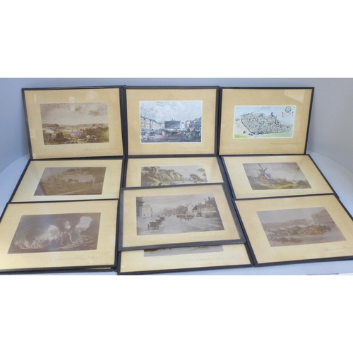 694 - A collection of twenty mounted Nottingham prints