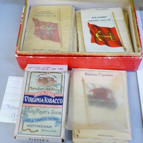 700 - Costume jewellery, Kensitas silks cigarette cards, ephemera, three lidded pots, etc.