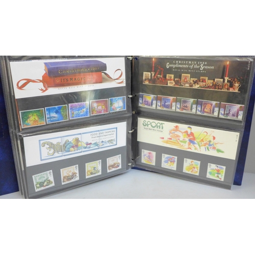 712A - Stamps; an album of 1980s GB presentation packs (44)