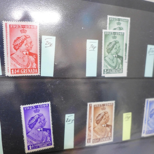 728 - Stamps; Commonwealth Omnibus stamps in two albums with many King George VI Coronation onwards