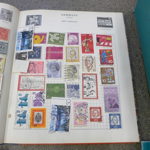 732 - A collection of stamp albums, Top Trumps, Brooke Bond Tea cards, cigarette cards, etc.