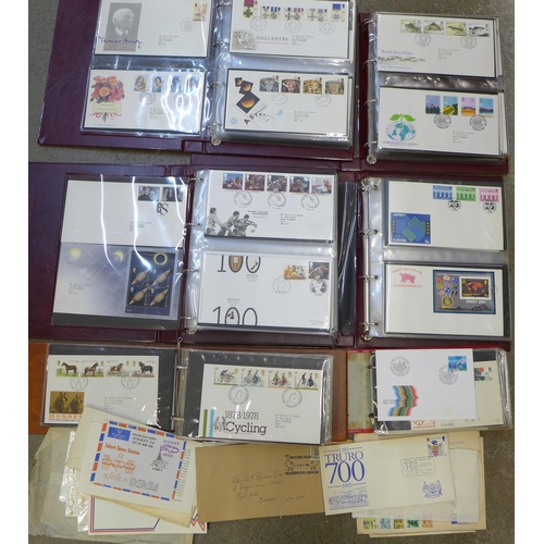 738 - Six albums of first day covers, 1960s onwards