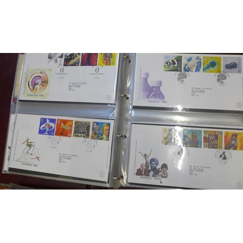 738 - Six albums of first day covers, 1960s onwards