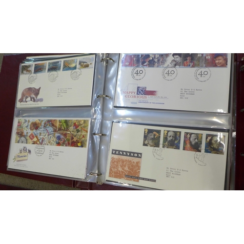 738 - Six albums of first day covers, 1960s onwards