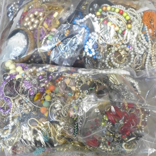 745 - Two bags of costume jewellery