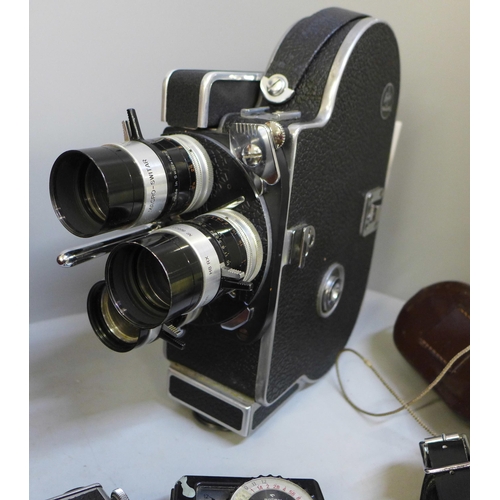 768 - A Bolex H8 Reflex cine camera with instruction manual