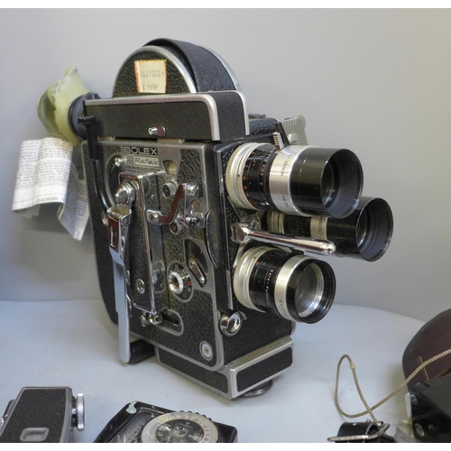 768 - A Bolex H8 Reflex cine camera with instruction manual