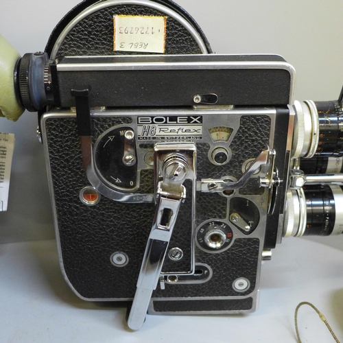 768 - A Bolex H8 Reflex cine camera with instruction manual