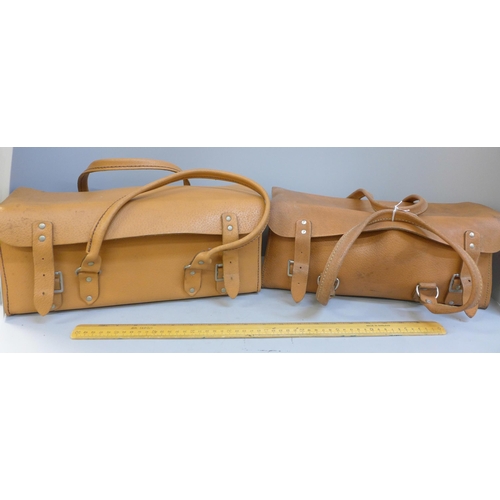 770 - Two British Railways leather bags and a BR 18