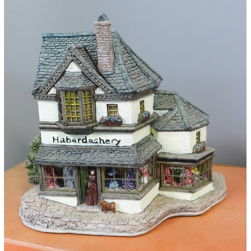 776 - Four Lilliput Lane houses, The Right Note, Traveller's Rest, Bookshop and Haberdashery, boxed