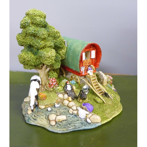 776 - Four Lilliput Lane houses, The Right Note, Traveller's Rest, Bookshop and Haberdashery, boxed