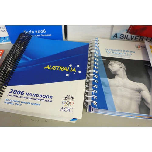 779 - Winter Olympics, Turin 2006, including Media Country Handbooks, Japan, Sweden, USA Women, Italy, Aus... 