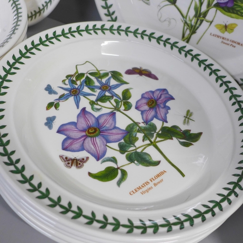 783 - A collection of Portmeirion Botanic Garden china, six large plates, six medium plates and six cups