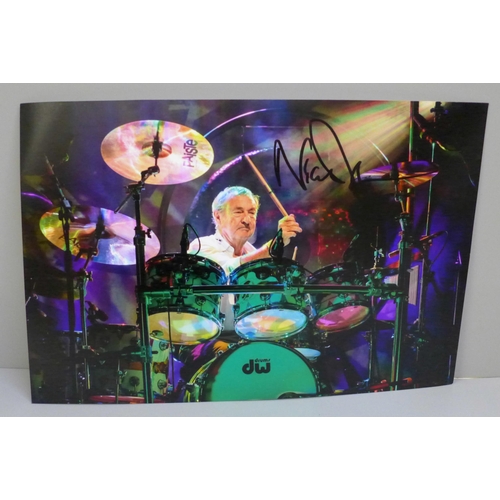 790B - Pink Floyd, Nick Mason autographed photo