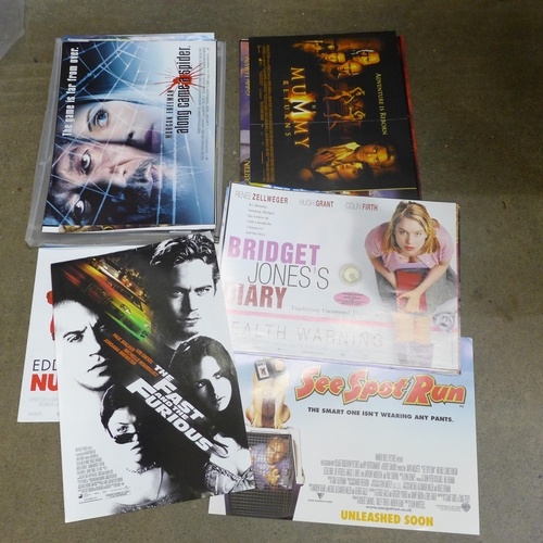 790C - Film memorabilia, collection of original lobby cards including Harry Potter promo