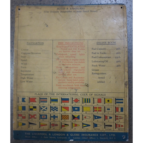 824 - Two Indian Electricity Danger signs and a tin plate maritime plaque