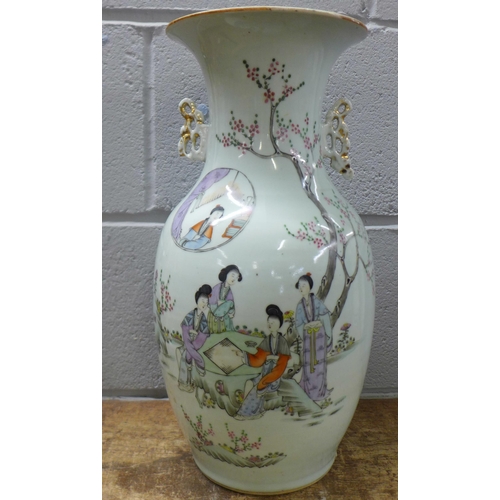 826 - A Chinese baluster vase, 42.5cm