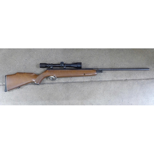 833 - A Webley Omega .177 air rifle with Bentley Nikko Sterling 4 x 40